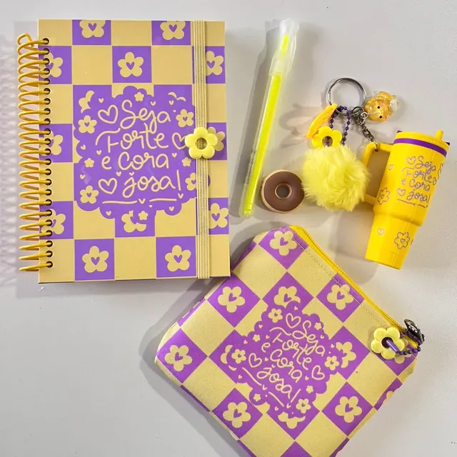 💛 Kit Sou Forte e Corajosa - Amarelo