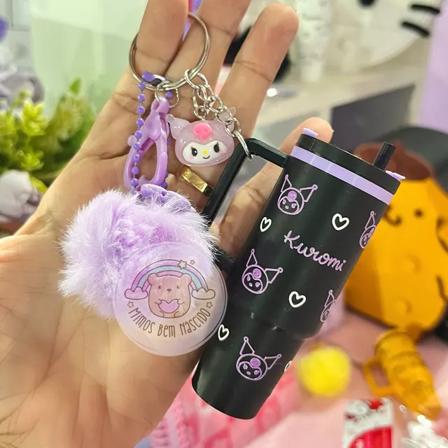 Chaveiro Copo Kuromi 🖤 Preto