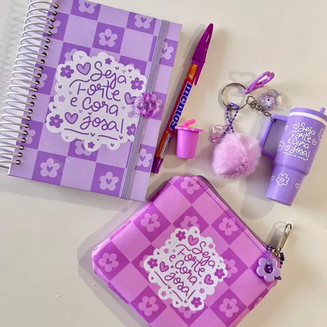💜 Kit Sou Forte e Corajosa - Lilás 
