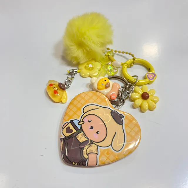 💛 Chaveiro Espelho Urso 🐻 Pompompurin 
