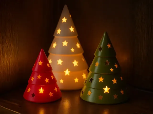 3 Árvores decorativas LED 