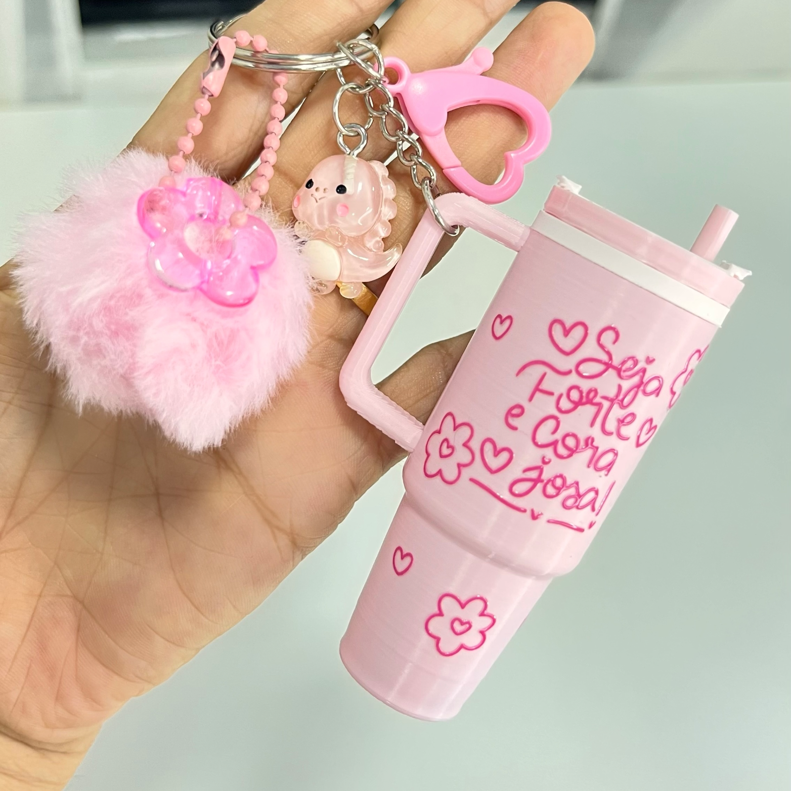 🌸Chaveiro Copo Rosa Bebê 