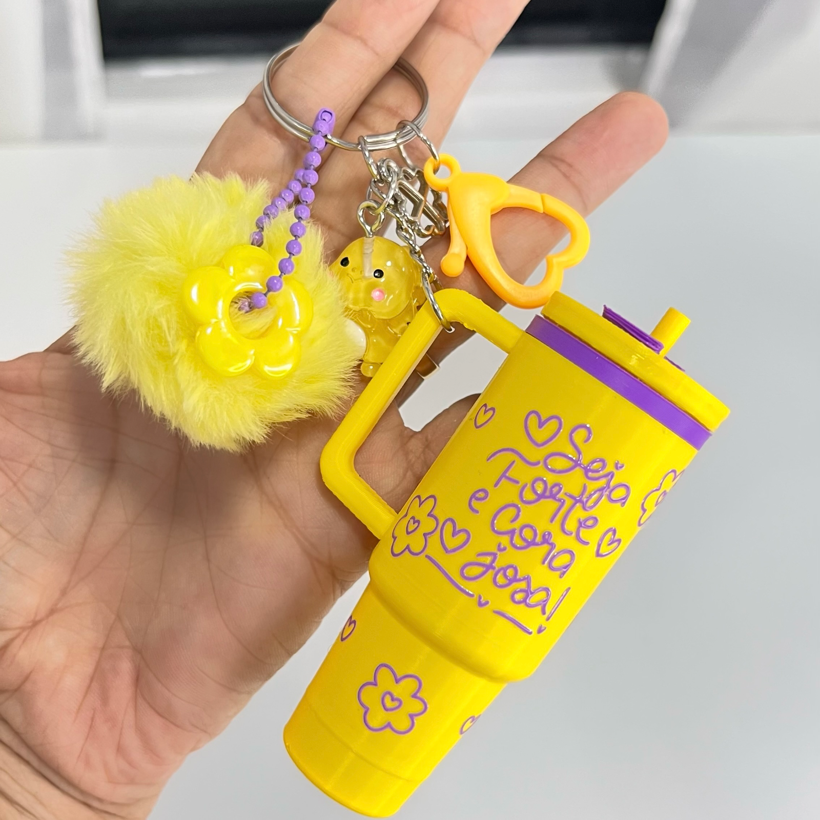 💛Chaveiro Copo Amarelo 
