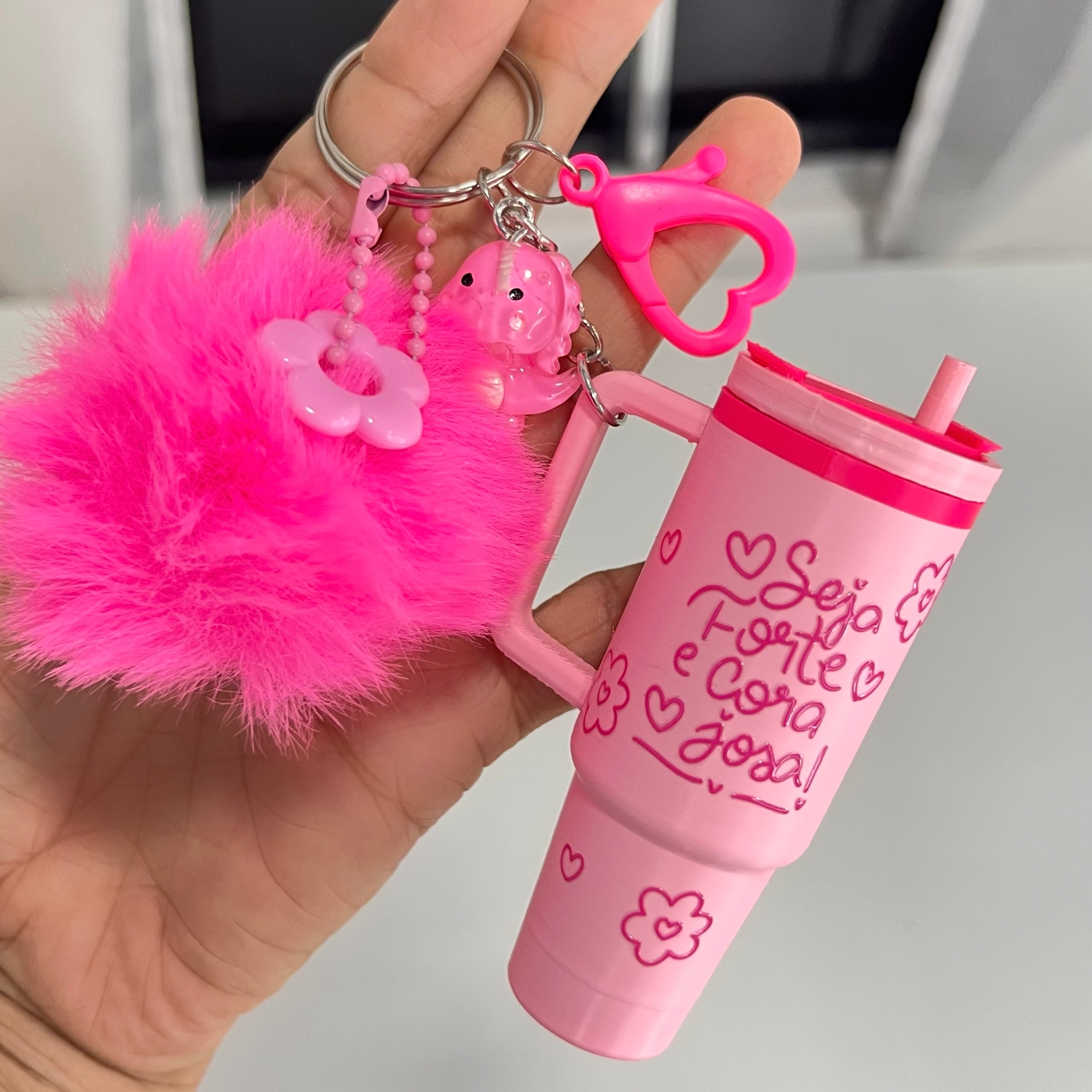 🩷Chaveiro Copo Rosa Pink