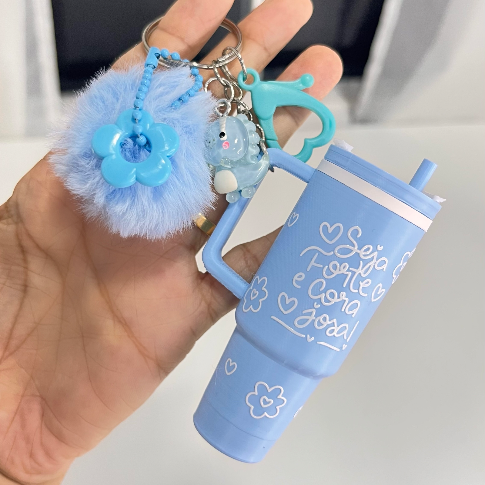 🩵 Chaveiro Copo Azul Bebê 