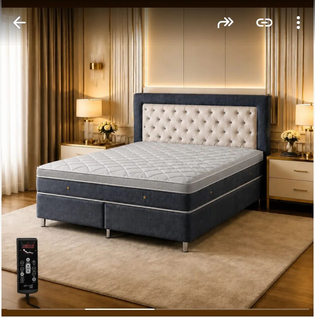 Colchão Queen  Premium Com Controle SPA e Tecnologia de Massagem