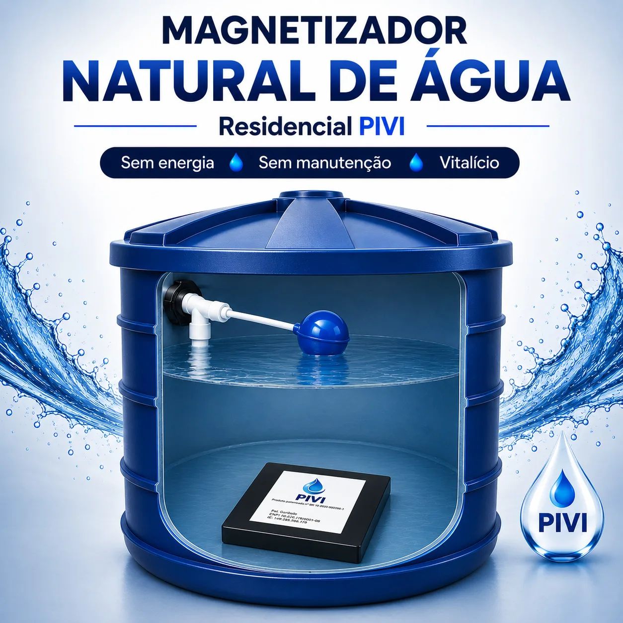 Magnetizador Natural de Água Vitalício 
