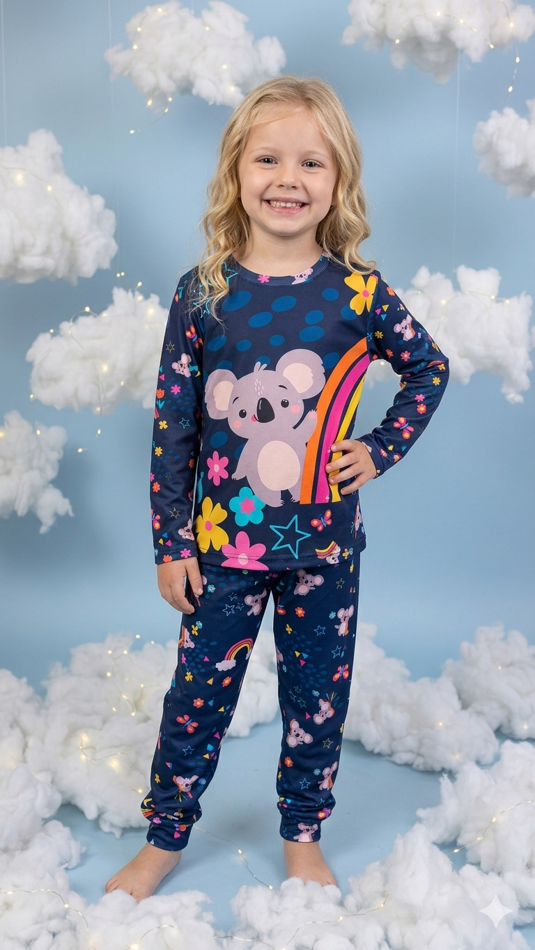 Pijama Manga Longa Coala